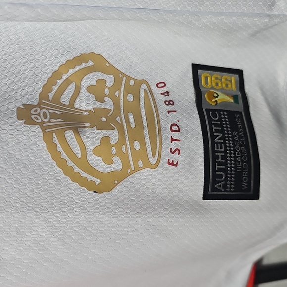 England Themed White and Red Men's Soccer Jersey Shirt Medium New - Picture 5 of 11